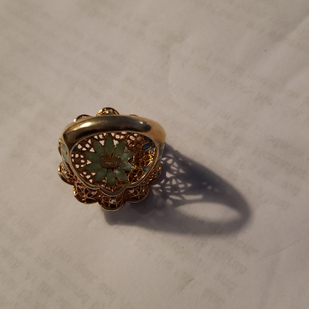 Sterling Silver GP Enamel Ring - Picture 6 of 7
